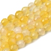 Dyed & Heated Natural Yellow Agate Beads Strands G-K376-F20-01-2