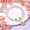 Glass Round Beaded Stretch Bracelet BJEW-JB09811-02-4