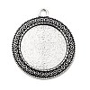 Tibetan Style Alloy Pendant Cabochon Settings LS-TIBEP-N003-52AS-1