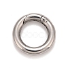 Non-Tarnish 304 Stainless Steel Spring Gate Rings STAS-M296-01P-B-1