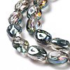 Transparent Electroplate Glass Beads Strands GLAA-C025-02K-4