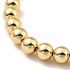 Rack Plating Brass Round Beaded Slider Bracelet for Women BJEW-B066-01A-03-2