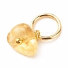 7Pcs 7 Styles Natural Stone Chip Charms PALLOY-JF01485-01-4