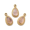 Natural Amethyst Teardrop Charms STAS-B074-04G-04-1