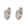 Brass Micro Pave Cubic Zirconia Hoop Earrings KK-CBA5585-09P-4