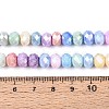 Anti-Tarnish Electroplate Rondelle Glass Beads Strands X-EGLA-T021-8mm-17-01-2