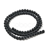Grade A Natural Black Agate Beads Strands G447-2-5