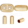 5 Sets Brass Cord Ends KK-BBC0009-28-1