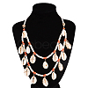 Bohemian Style Bib Necklaces NJEW-PH0001-11-5