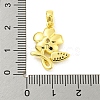 Brass Micro Pave Clear Cubic Zirconia Pendants KK-P263-06C-G-3