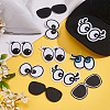 36Pcs 6 Style Eye & Glasses Computerized Embroidery Cloth Iron on Patches DIY-FG0004-72-4