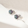 925 Sterling Silver Moissanite Rhinestone Stud Earrings EJEW-U042-05P-02-3