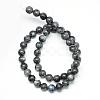 Natural Larvikite Beads Strands G-R345-8mm-33-2