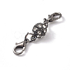 Alloy Rhinestone Magnetic Clasps ALRI-TAC0001-01B-1
