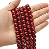 Eco-Friendly Dyed Glass Pearl Round Beads Strands HY-A002-10mm-RB038-4