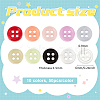 500Pcs 10 Colors Nylon Buttons BUTT-FG0001-22-2
