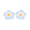 Plumeria Flower Opaque Resin Cabochons CRES-T025-30F-02-1