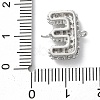 Brass Micro Pave Cubic Zirconia Letter Links KK-I717-04E-P-3