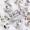 Brass Middle East Rhinestone Spacer Beads RSB036NF-02-1