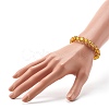 Handmade Silver Foil Glass Beaded Stretch Bracelets BJEW-JB06464-03-3