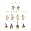 Light Gold Brass Micro Pave Cubic Zirconia Dangle Earring EJEW-Q800-60KCG-1