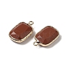 Natural Red Jasper Faceted Pendants G-Q169-06G-04-2
