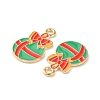 Christmas Alloy Enamel Pendants ENAM-D047-17G-02-3