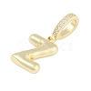 Brass Micro Pave Clear Cubic Zirconia Pendants KK-M289-01Z-G-2