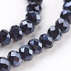 Electroplate Glass Beads Strands GLAA-K027-FP-A01-3