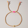 Mother's Day Adjustable Brass Bead Braided Bead Bracelets YE2550-5-1