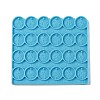 DIY Flat Round with Flower Pattern Pendant Food Grade Silicone Molds DIY-G083-07-2