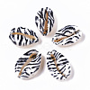 Printed Natural Cowrie Shell Beads X-SSHEL-R047-01-B01-2