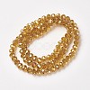 Electroplate Transparent Glass Beads Strands EGLA-A034-T4mm-T06-2