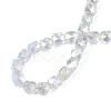 Electroplate Transparent Glass Beads Strands EGLA-N002-13-B06-4