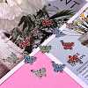 25Pcs 5 Colors Zinc Alloy Butterfly Charms ENAM-SZ0001-81-3