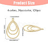 120Pcs 4 Colors Tibetan Style Alloy Pendants FIND-CA0010-59-2