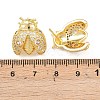 Brass Micro Pave Clear Cubic Zirconia Stud Earrings EJEW-F400-03A-G-3