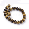 Natural Tiger Eye Beads Strands G-C076-8mm-1B-2