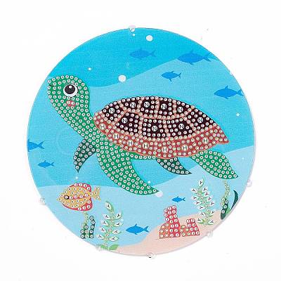 DIY Diamond Painting Hanging Woven Net/Web with Feather Pendant Kits DIY-I084-06-1