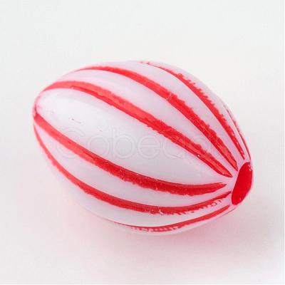 Craft Style Acrylic Corrugated Beads SACR-S838-M-1