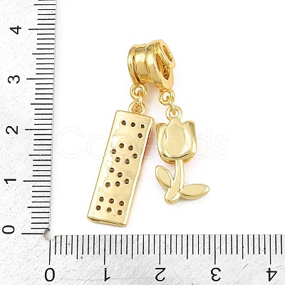 Brass Micro Pave Cubic Zirconia Pendants CU-CBAD306-13G-1