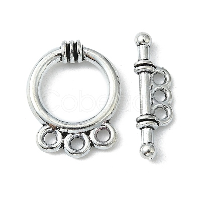 Tibetan Style Alloy Toggle Clasps LF10795Y-NF-1