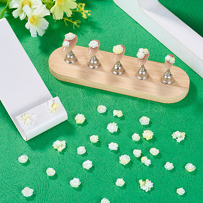 200Pcs Flower & Butterfly Resin Cabochons CRES-TA0001-89D-1