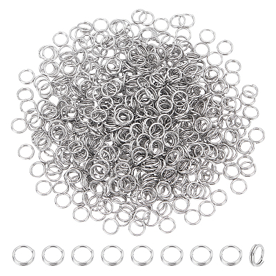 600Pcs 304 Stainless Steel Split Rings STAS-UN0062-77-1