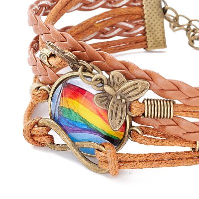 Rainbow Pride Bracelet LS-BJEW-F426-01C-1