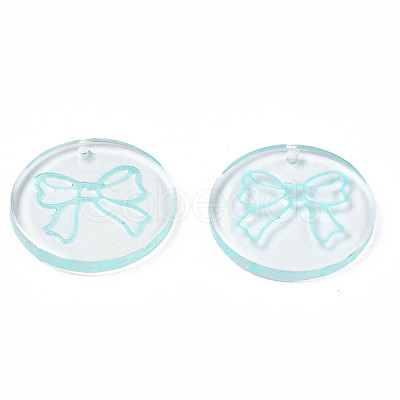Transparent Resin Pendants RESI-N030-006A-1