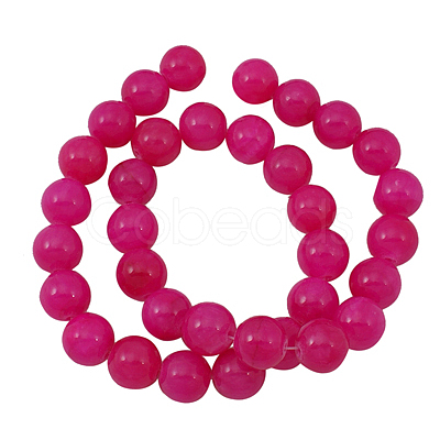 Natural Yellow Jade Beads Strands JBR8mm-21-1
