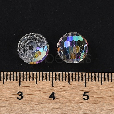 Transparent Electroplate Glass Beads EGLA-N002-31-G10-1