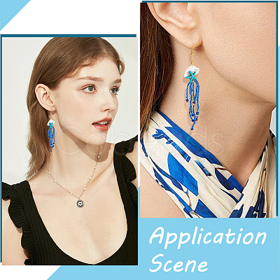 8Pcs 4 Colors Synthetic Turquoise & Blue Spinel & Natural Howlite & Rose Quartz & Magnesite Starfish & Glass Seed Beaded Jellyfish Big Pendants FIND-SC0021-21-1