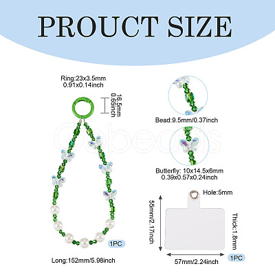 Resin Beads Mobile Straps AJEW-TAC0006-10B-1